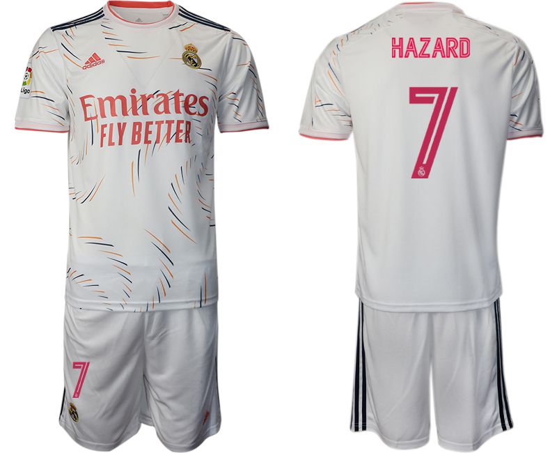 Men 2021-2022 Club Real Madrid home white #7 Adidas Soccer Jerseys